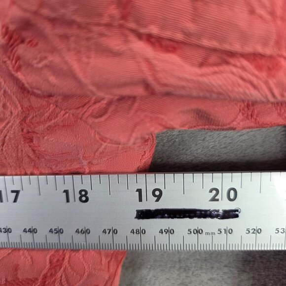 Womens Petite Sophisticate Coral Textured Floral Jacket Button Up Cotton Blend M - Picture 5 of 7